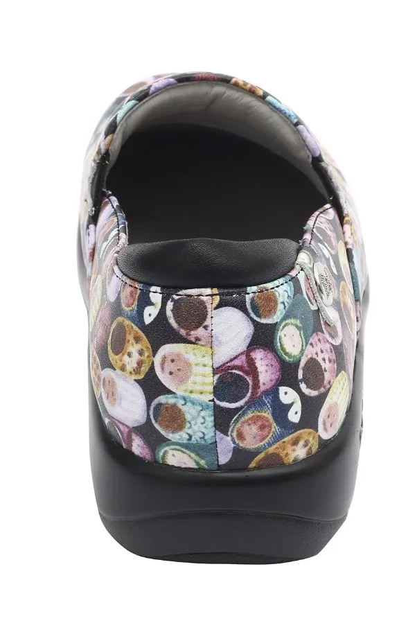 Alegria Womens Keli Professional Slip-On Leather Shoes - Fresh Baked Black