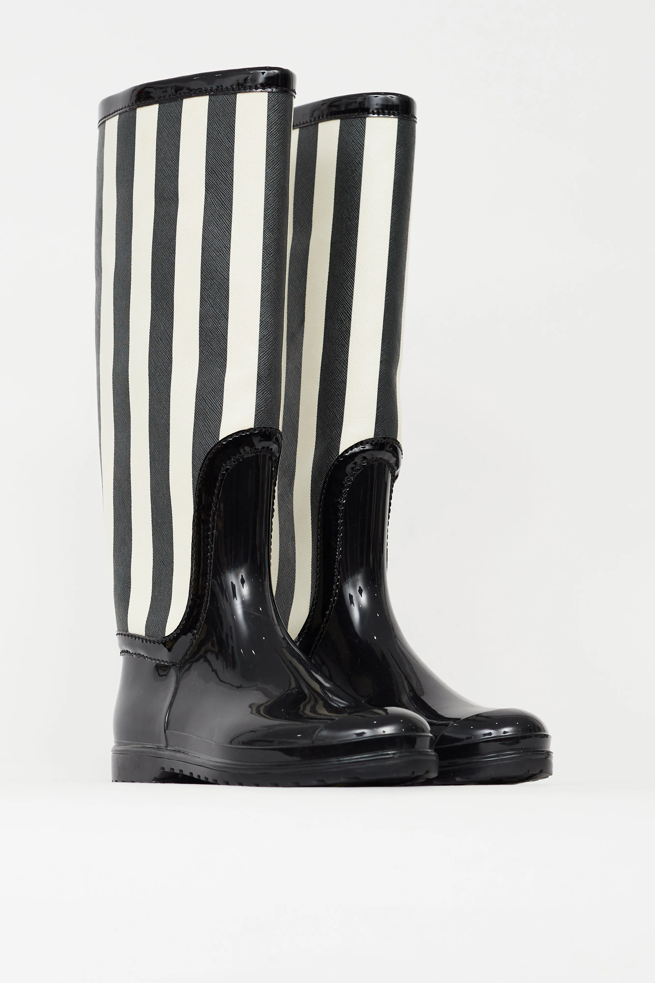 Black & White Rubber Boot