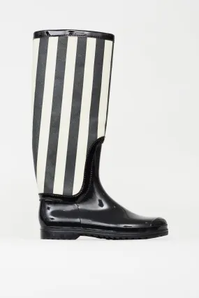 Black & White Rubber Boot