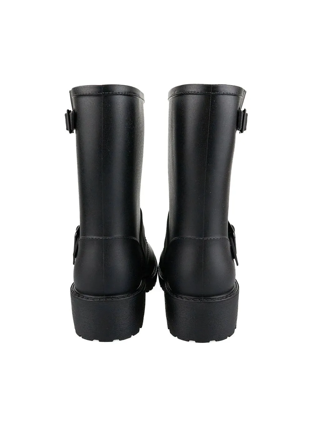 Buckle Rubber Midi Boots OL411