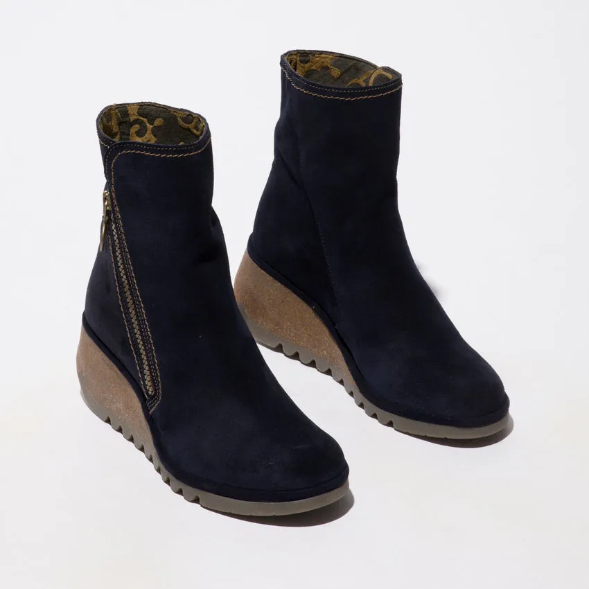 Fly London NELA407FLY Navy Womens Stylish Comfort Suede Ankle Boots