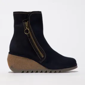 Fly London NELA407FLY Navy Womens Stylish Comfort Suede Ankle Boots