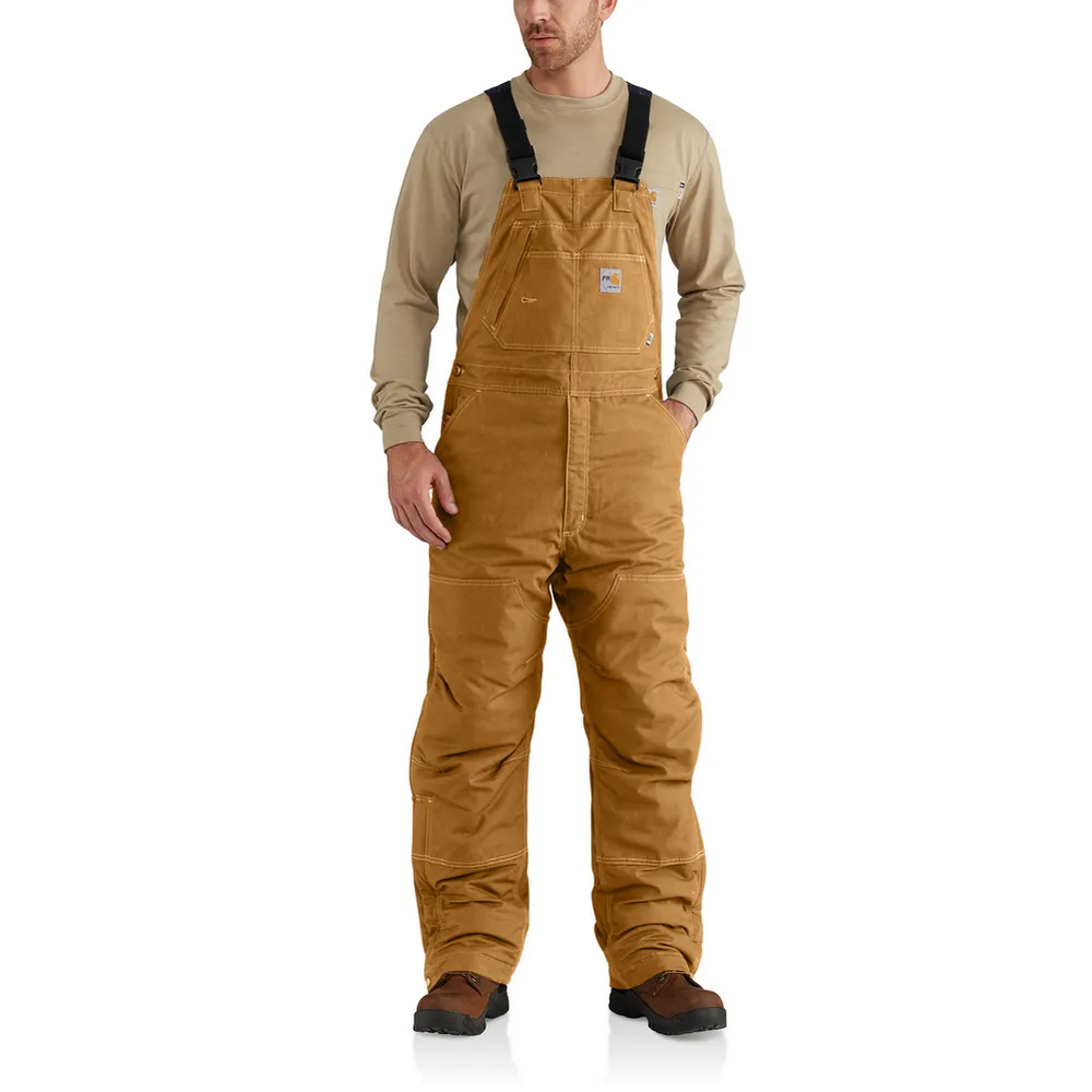 FR QUICK DUCK LINED BIB OVERALL - 211-Carhartt Brown | Carhartt 102691