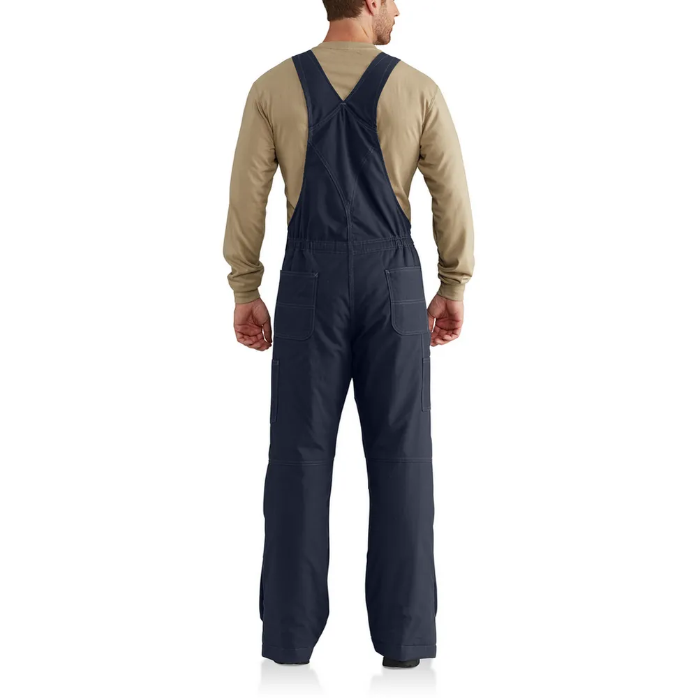 FR QUICK DUCK LINED BIB OVERALL - 410-Dark Navy | Carhartt 102691