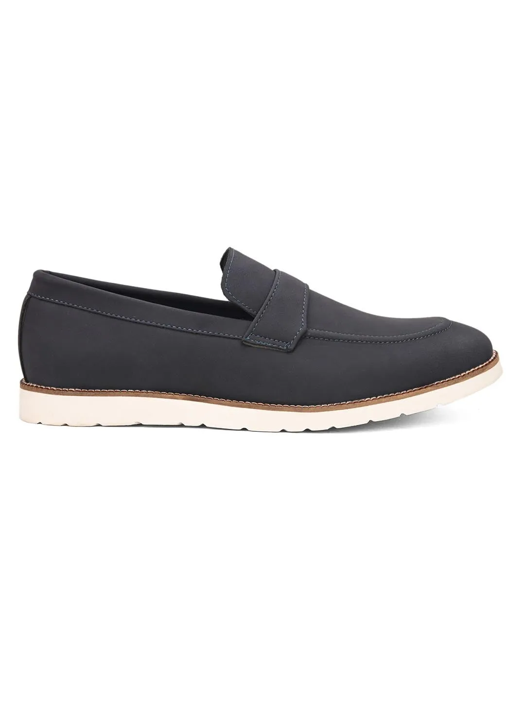 Hydes N Hues Men Blue Slip-On Casual Shoes