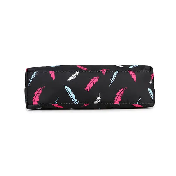 Printed ribbon handbag shopping bag large capacity waterproof Oxford fabric bag